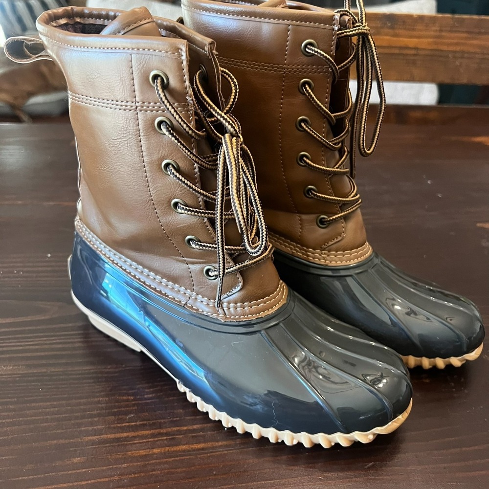 Sporto Original Duck Boot Ariel Womens Closed Toe Mid-Calf Rainboots 8M